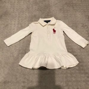 Cream Polo Ralph Lauren 2T Big Pony dress